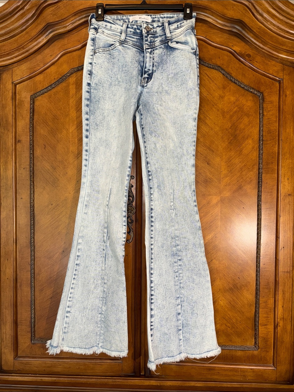 KanCan Light Blue Acid Wash High-Rise Flare Jeans